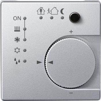Merten KNX Raumtemperaturregler UP/PI m. Tasterschnittstelle 4fach, aluminium, System M 616860
