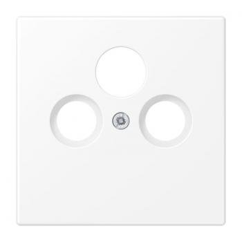 Jung Abdeckung für Universal-Sat/BK-Dosen, Thermoplast lackiert, Serie LS, schneeweiß matt LS990SATWWM