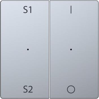 Merten Wippen fŸr Taster-Modul 2fach (Szene1/2, 1/0), Edelstahl, System Design MEG5228-6036
