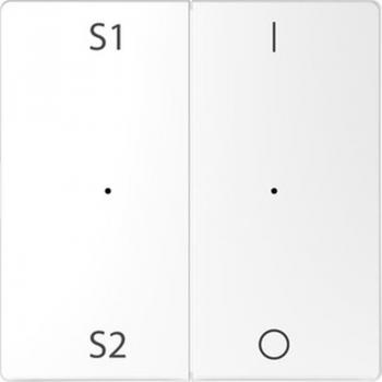 Merten Wippen fŸr Taster-Modul 2fach (Szene1/2, 1/0), Lotoswei§, System Design MEG5228-6035
