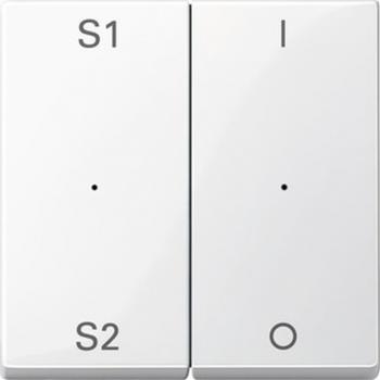 Merten Wippen fŸr Taster-Modul 2fach (Szene1/2, 1/0), polarwei§ gl_nzend, System M MEG5228-0319