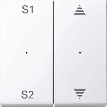 Merten Wippen fŸr Taster-Modul 2fach (Szene1/2, Auf/Ab), aktivwei§ gl_nzend, System M MEG5227-0325