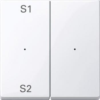 Merten Wippen fŸr Taster-Modul 2fach (Szene1/2, blank), aktivwei§ gl_nzend, System M MEG5226-0325