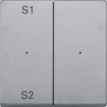 Merten Wippen fŸr Taster-Modul 2fach (Szene1/2, blank), aluminium, System M MEG5226-0460