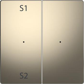 Merten Wippen fŸr Taster-Modul 2fach (Szene1/2, blank), Nickelmetallic, System Design MEG5226-6050