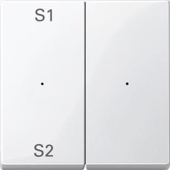Merten Wippen fŸr Taster-Modul 2fach (Szene1/2, blank), polarwei§ gl_nzend, System M MEG5226-0319