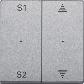 Merten Wippen fŸr Taster-Modul 2fach (Szene1/2, Pfeile Auf/Ab), aluminium, System M MEG5227-0460