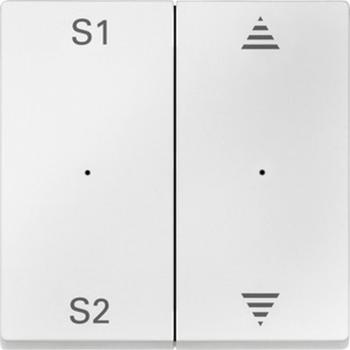 Merten Wippen fŸr Taster-Modul 2fach (Szene1/2, Pfeile Auf/Ab), polarwei§, System M MEG5227-0419