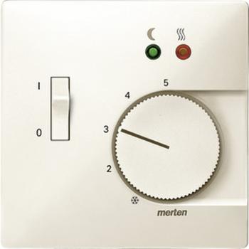 Merten Zentralplatte für Fußbodentemperaturregler-Einsatz mit Schalter, weiß, System Fläche 537544