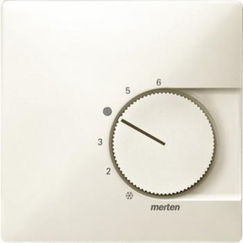 Merten Zentralplatte für Raumtemperaturregler-Einsatz mit Wechselkontakt, weiß, System Fläche 537444