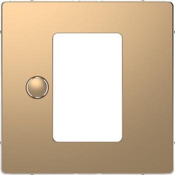 Merten Zentralplatte für Universal Temperaturregler-Einsatz mit Touch-Display Champagnermetallic, System Design MEG5775-6051