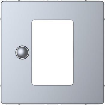 Merten Zentralplatte für Universal Temperaturregler-Einsatz mit Touch-Display Edelstahl, System Design MEG5775-6036