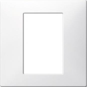 Merten Zentralplatte für Universal Temperaturregler-Einsatz mit Touch-Display polarweiß, System Fläche MEG5775-4019