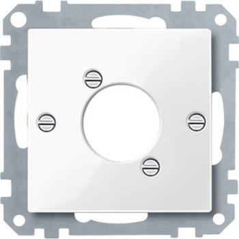 Merten Zentralplatte fŸr Audio-Steckverbinder XLR, polarwei§ gl_nzend, System M 468019
