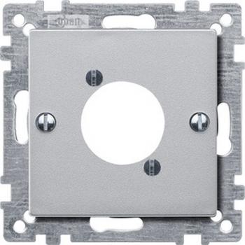 Merten Zentralplatte fŸr Audio-Steckverbinder XLR, aluminium, System M 468960