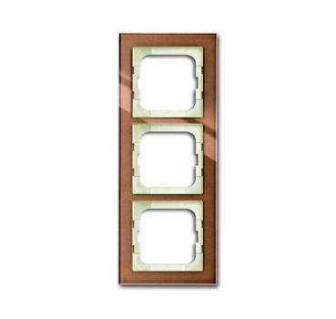B+J Busch-axcent¨,  Rahmen 3-fach, braunglas 1723-283