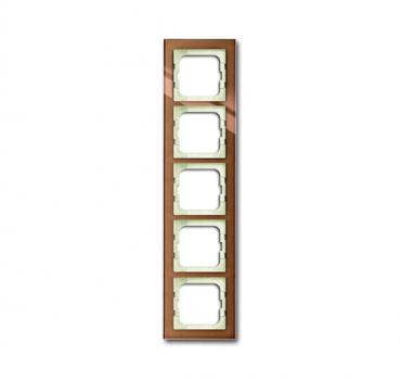 B+J Busch-axcent¨,  Rahmen 5-fach, braunglas 1725-283