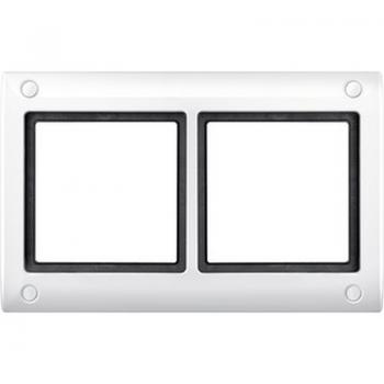Merten AQUADESIGN-Rahmen mit Verschraubung, 2fach, polarweiß 401219