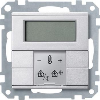 Merten Raumtemperaturregler mit Display, aluminium, System M MEG6241-0460