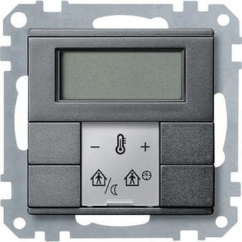 Merten Raumtemperaturregler mit Display, anthrazit, System M MEG6241-0414