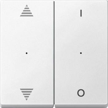 Merten Wippen fŸr Tastermodul 2fach mit Aufdruck Auf/Ab und 1/0, polarwei§, System M 625719