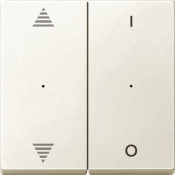 Merten Wippen fŸr Tastermodul 2fach mit Aufdruck Pfeile Auf/Ab und 1/0, wei§, System M 625744