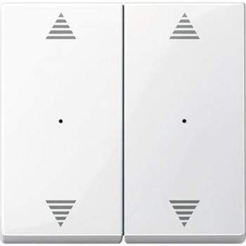 Merten Wippen fŸr Tastermodul 2fach mit Aufdrucken Auf/Ab, polarwei§ gl_nzend, System M 619719