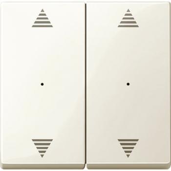 Merten Wippen fŸr Tastermodul 2fach mit Aufdrucken Auf/Ab, wei§ gl_nzend, System M 619744