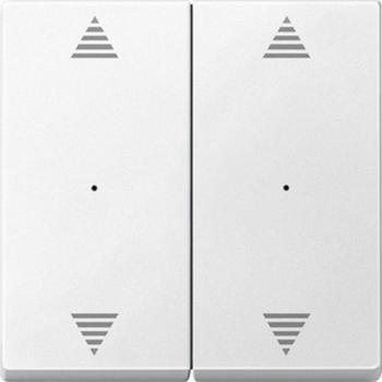 Merten Wippen fŸr Tastermodul 2fach mit Aufdrucken Pfeile Auf/Ab, polarwei§, System M 625819