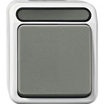 Merten AQUASTAR Taster mit N-Klemme Wechsel lichtgrau MEG3156-8029