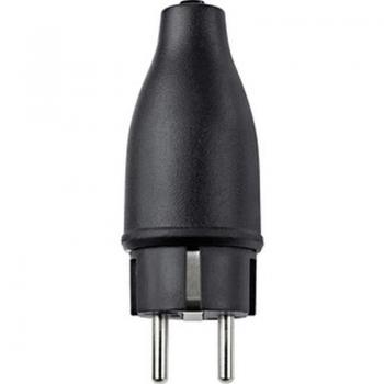 Merten Vollgummi-SCHUKO-Stecker, schwarz 123851