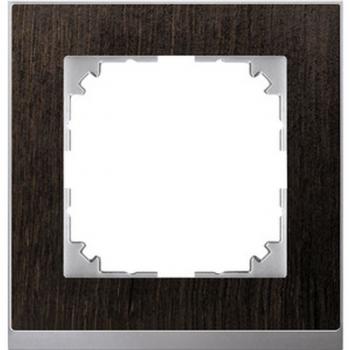 Merten M-Pure Decor-Rahmen, 1fach, Wenge/aluminium MEG4010-3671