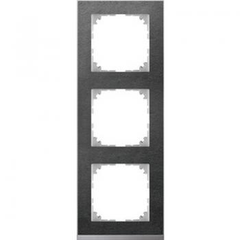 Merten M-Pure Decor-Rahmen, 3fach, Schiefer/aluminium MEG4030-3669