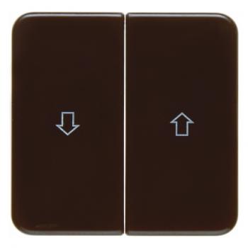 Berker Jalousie Wippe mit Aufdruck Symbol Pfeil wg Up IP44 braun, glänzend 155221