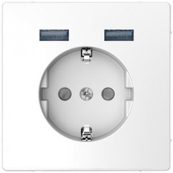 Merten Schuko Steckdose mit USB Ladeger_t, Sahara, System Design MEG2366-6033