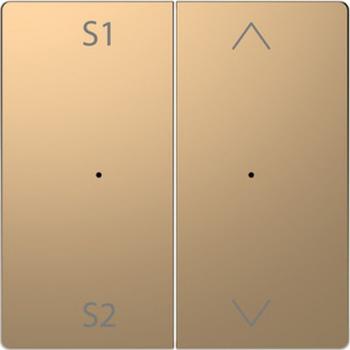 Merten Wippen f. Taster-Modul 2f. (Szene1/2, Auf/Ab), Champagnermetallic, Sys. Design MEG5227-6051