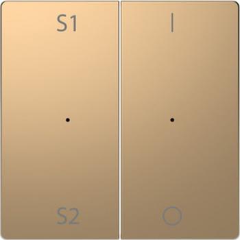 Merten Wippen f. Taster-Modul 2fach (Szene1/2, 1/0), Champagnermetallic, System Design MEG5228-6051