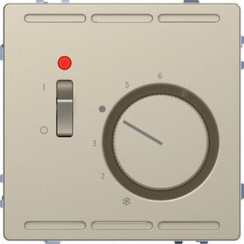 Merten Raumtemperaturregler 230V mit Schalter und Zentralplatte, Sahara, System Design MEG5760-6033