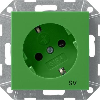 Gira SCHUKO 30° + SH SV System 55 Grün 275602