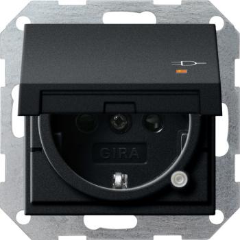 Gira SCHUKO KD Kontroll + SH System 55 Schwarz m 2763005