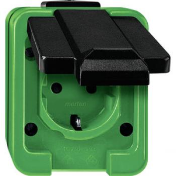 Merten SCHUKO-Steckdose mit Schraublemmen grün, Agrar 279077