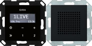 Gira UP-Radio RDS Lautsprecher System 55 Schwarz m 2280005