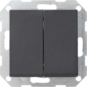 Gira Tastschalter Wechselsch. 2f gerade System 55 Anthrazit 286128
