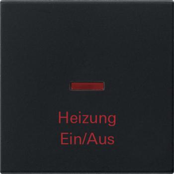 Gira Wippe Kontrollf. + Heizung Ein/Aus System 55 Schwarz m 0678005