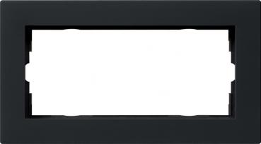 Gira Abdeckrahmen 2f o.M. flach Gira E2 Schwarz m 1002095