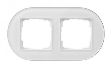 Gira Abdeckrahmen 2f Gira Studio G Weiß 0212130