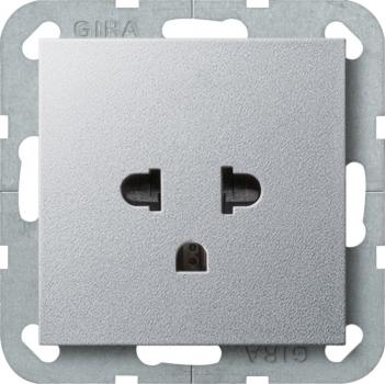 Gira Steckd. Schutz EURO-US 16 A System 55 F Alu 284026