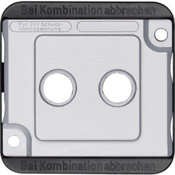 Merten Zentralplatte für Antennensteckdosen, mattsilber, PANZER 294660