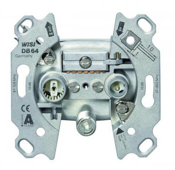 Wisi DB64 Einkabel-Durchgangsdose, 3fach (Unicable)