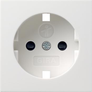 Gira System 55 Abdeckung Steckdose (ohne Unterteil) mit KS  Reinwei§ matt 092127